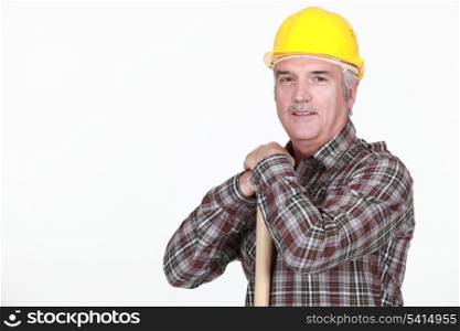 Mature construction worker
