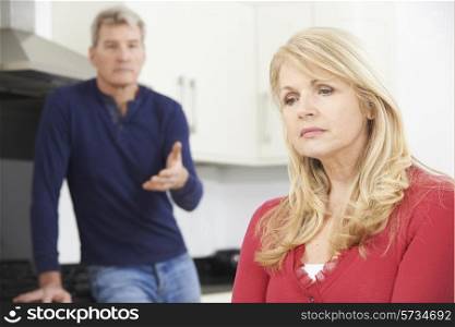 Mature Couple Having Arguement At Home
