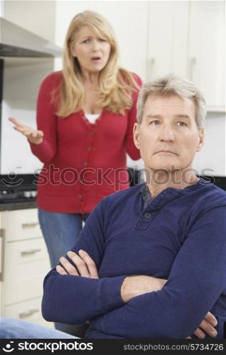 Mature Couple Having Arguement At Home