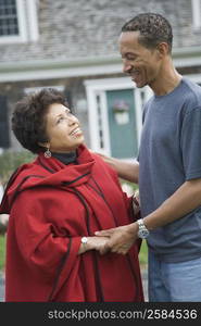 Mature couple looking at each other and smiling