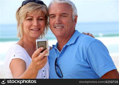 Mature couple taking a picture