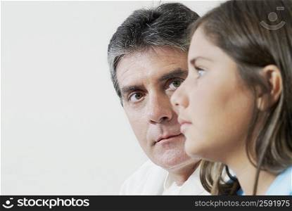 Mature man looking at her daughter