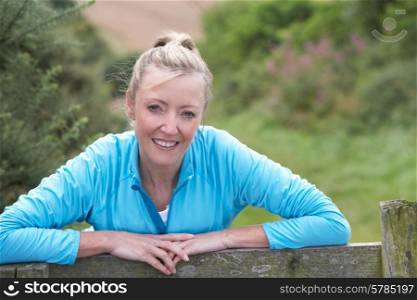 Mature Woman On Country Walk