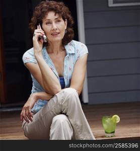 Mature woman talking on a mobile phone
