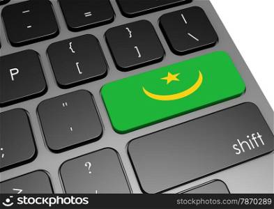 Mauritania keyboard image with hi-res rendered artwork that could be used for any graphic design.. Mauritania