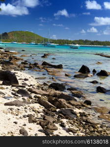 Mauritius. Catamarans near the island Gabriel