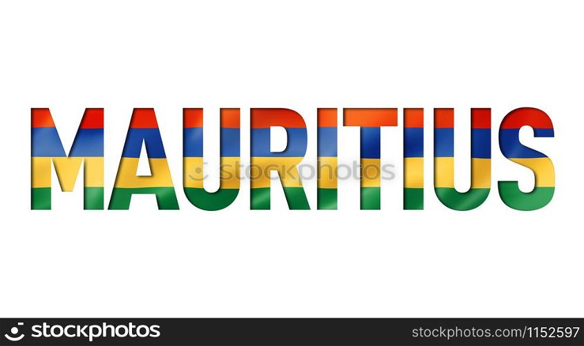 mauritius flag text font. nation symbol background. mauritius flag text font