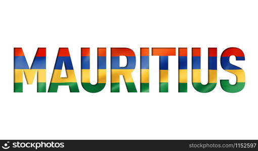 mauritius flag text font. nation symbol background. mauritius flag text font