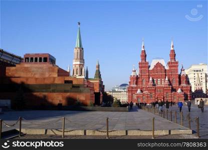 Mausoleum on the Red Square in Moscow, Russia