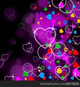 Mauve Background Representing Heart Shape And Affection