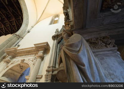 May 22 2016, Chapel Caracciolo del Sole in San Giovanni a Carbonara, a Gothic church in Naples, Italy.