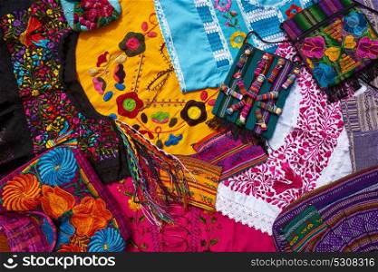 Mayan mexican handcrafts embroidery souvenirs mix