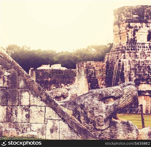 Mayan Pyramid in Chichen Itza Site, Mexico
