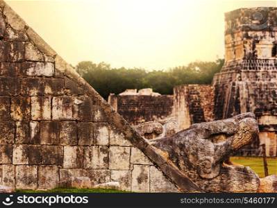 Mayan Pyramid in Chichen Itza Site, Mexico