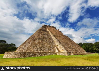 Mayan pyramid in Uxmal, Yucatan, Mexico