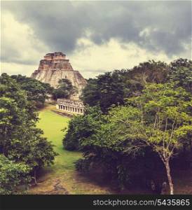Mayan pyramid in Uxmal, Yucatan, Mexico