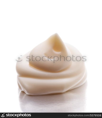 Mayonnaise swirl isolated on white background cutout