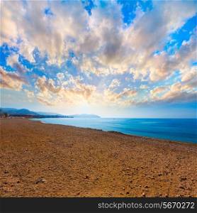 Mazarron beach in Murcia Spain at Mediterranean sea