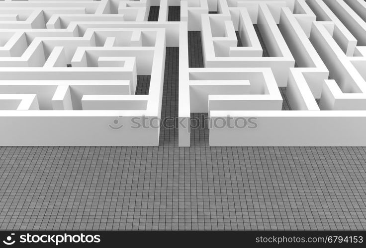 Maze background, complex problem solving concept