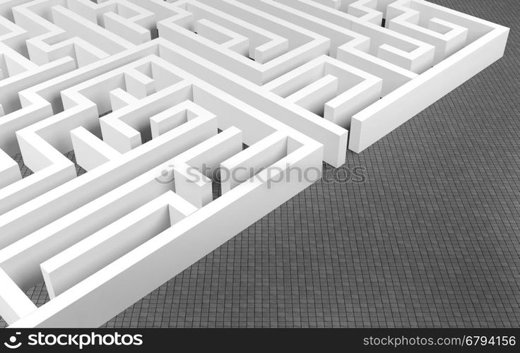 Maze background, complex problem solving concept