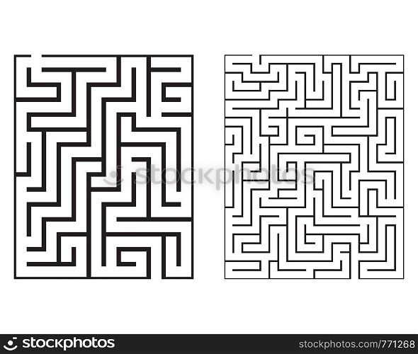 Maze / Labyrinth with entry and exit. Vector illustration