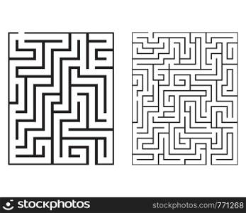 Maze / Labyrinth with entry and exit. Vector illustration