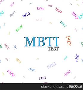 MBTI test. Isolated on a white background. Vector graphics.