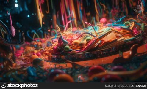mdma trip colorful abstract splash generative ai.