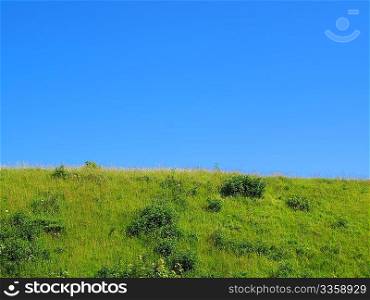 Meadow with clear sky
