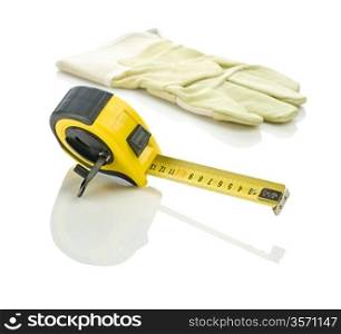 measuring tape with glove