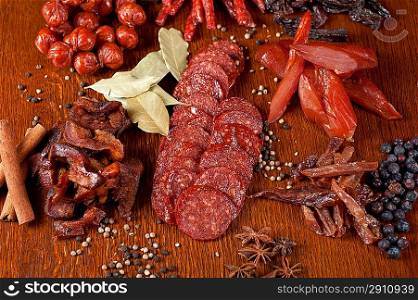 meat and sausages