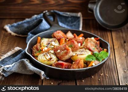 Meat and vegetables