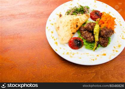Meat balls served in the plate