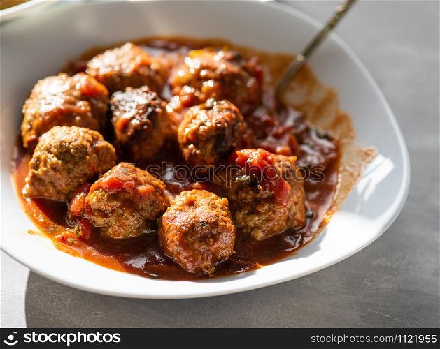 Meat balls with tomato sauce