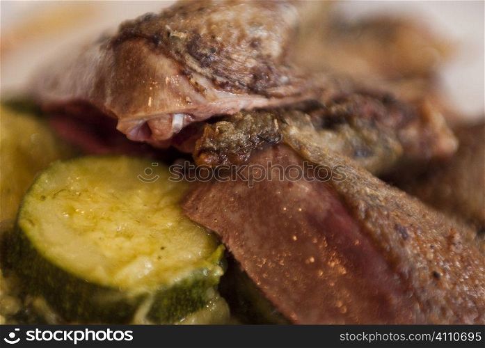 Meat dish with courgettes