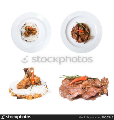 meat food isolated on white
