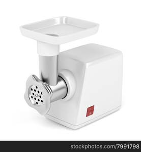 Meat grinder on white background