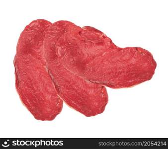 Meat isolated on white background. Meat steaks isolated