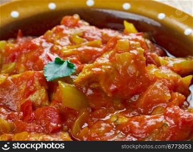 Meat or Dhansak - popular Indian dish.combines elements of Persian and Gujarati cuisine.