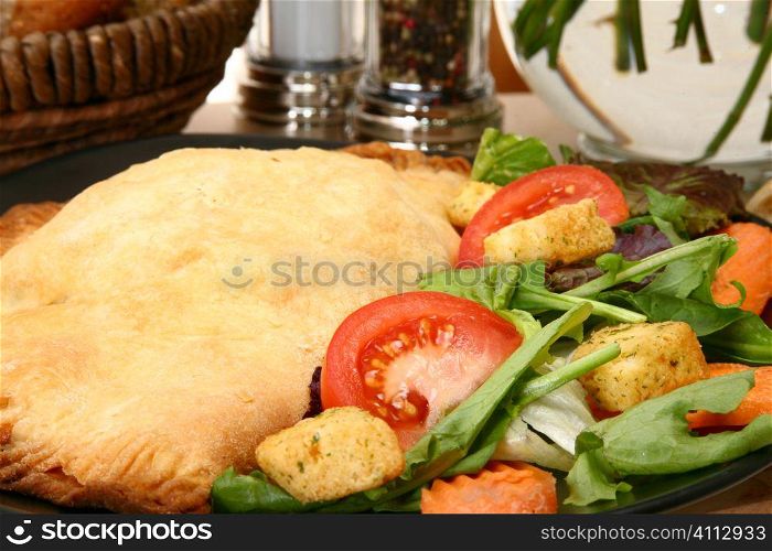 Meat Pastry and Salad