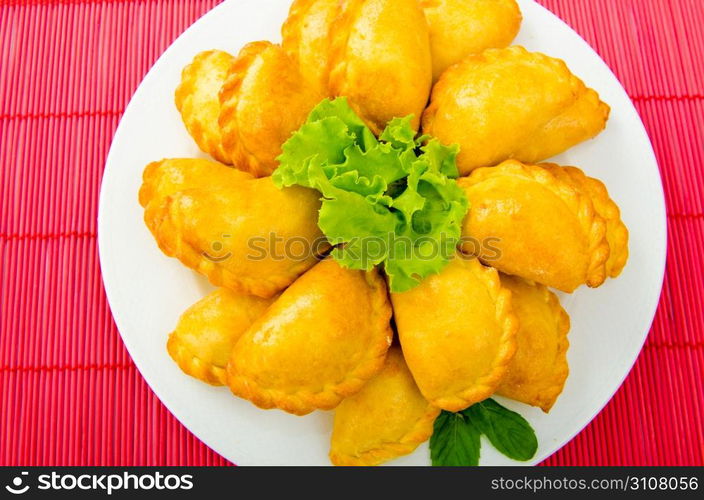 Meat patties in the plate