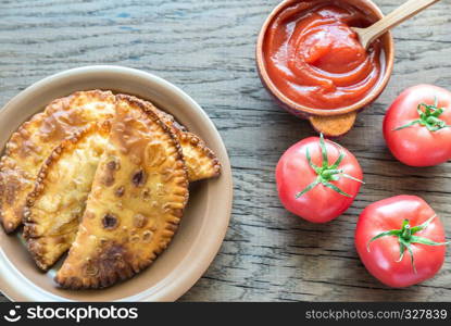 Meat Patties on the wooden background