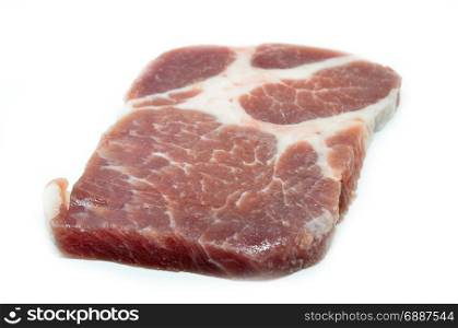 Meat pork loin pork slices on a white background