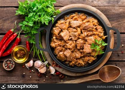 meat stew with cabbage