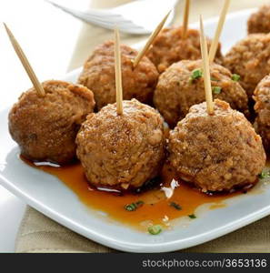 Meatball Appetizers,Close Up Shot