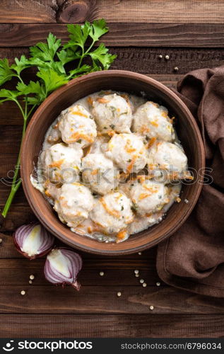 meatballs in cream sauce