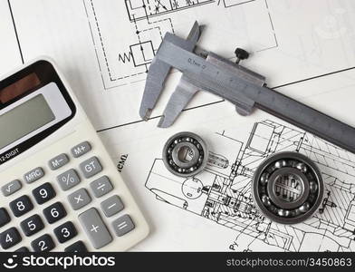 mechanical scheme and calipers with bearing