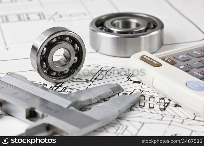 mechanical scheme and calipers with bearing