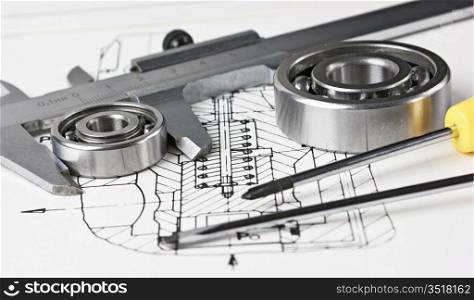 mechanical scheme and calipers with bearing