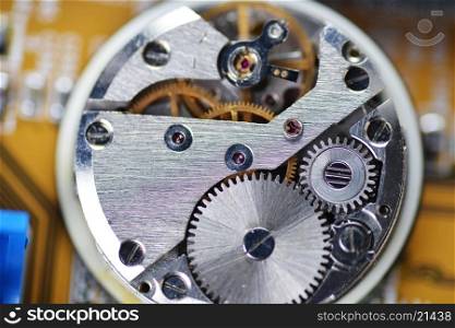 mechanism of old pocket watch